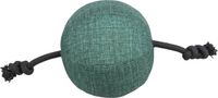 Trixie CityStyle Be Eco Hondenspeelgoed Bal met Touw Stof Gerecycled 14x14x34 cm 2 stuks