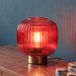OSRAM tafellamp Decor Groovie, rood, hoogte 22 cm, glas, E27