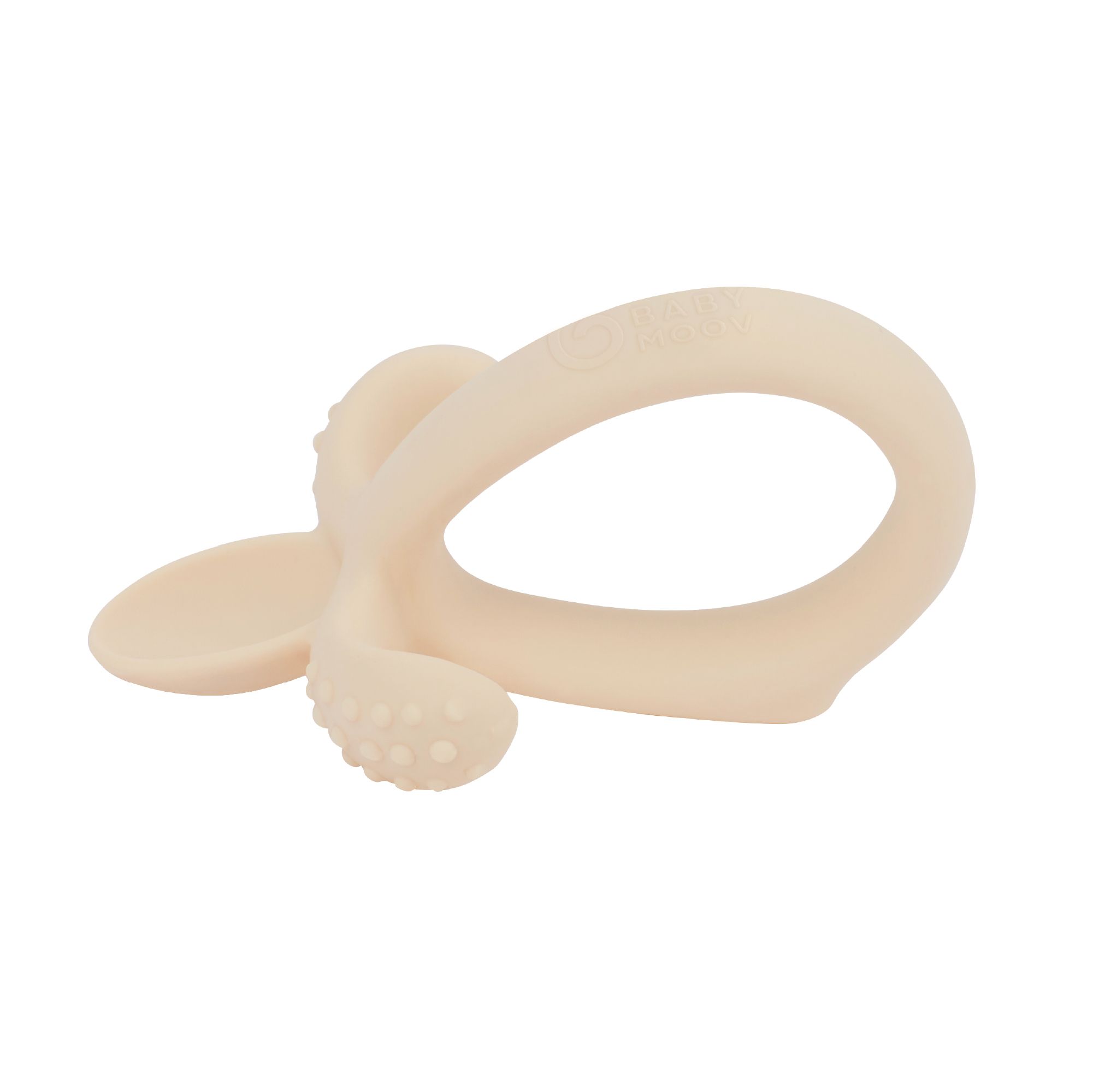 Babymoov Siliconen 2-in-1 bijtring/lepel Beige