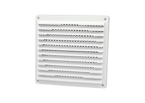 Rytons Building Products RD6FLVWHBG Fly Screened Louvre Vent met Spigot, Wit