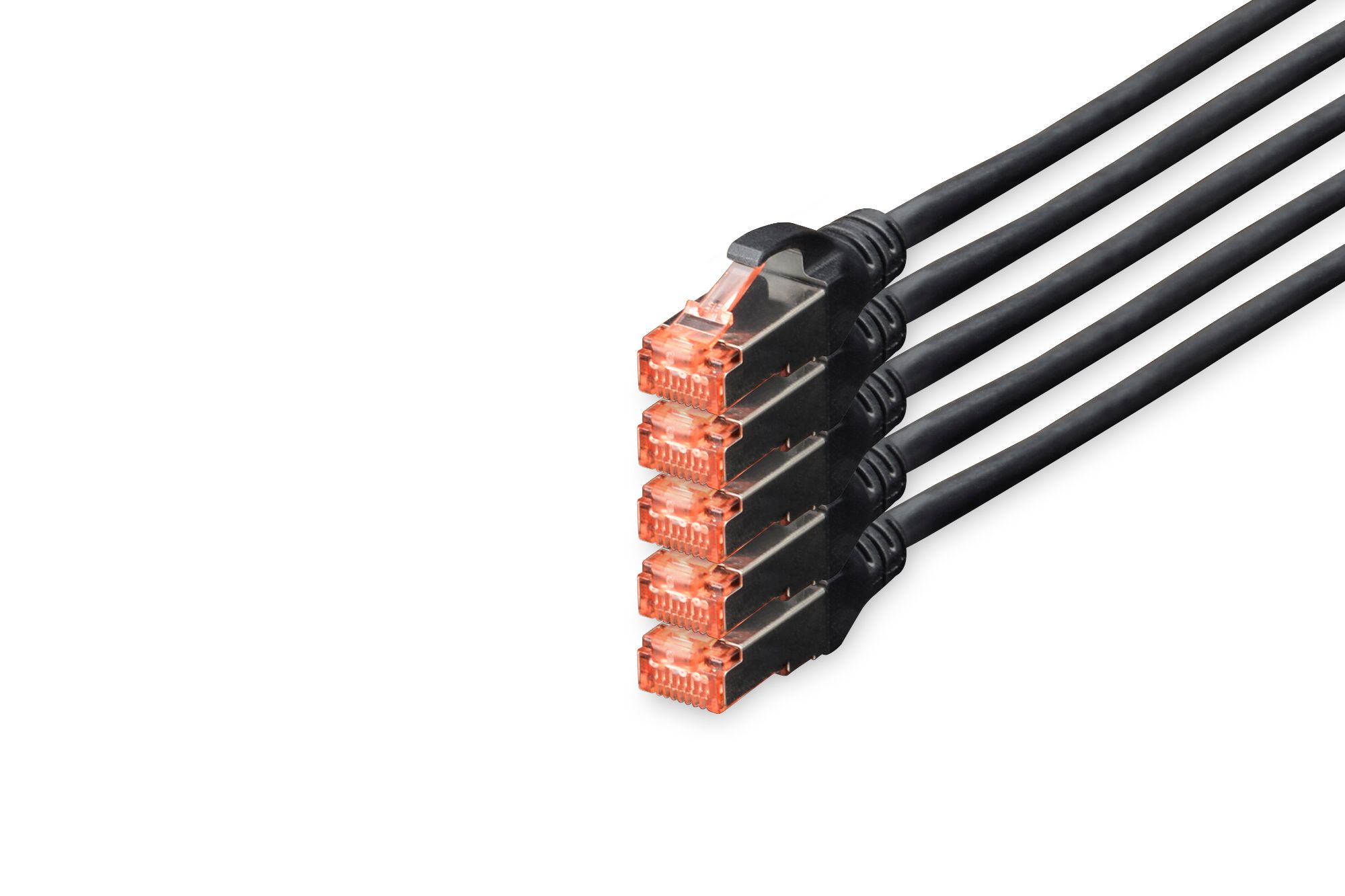 DIGITUS LAN kabel Cat 6 - 10m - 5 stuks - Zwart