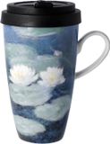 Goebel Claude Monet Koffie / Thee Mok Waterlelies in de avond Beker to go - Porselein - 500ml