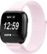 Strap-it Nylon Smartwatch bandje - Lichtroze - Geschikt voor Fitbit Versa / Versa 2