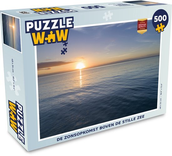 MuchoWow Puzzel De zonsopkomst boven de stille zee - Legpuzzel - Puzzel 500 stukjes - Sinterklaas cadeautjes - Sinterklaas voor grote kinderen