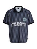 JACK & JONES Shirt 'JCOBreeze Football' lichtblauw / zwart / wit