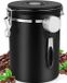 ZIDOUBLE Koffieblik hermétique en acier inoxydable 1,8 l - Noir
