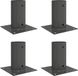 vidaXL Ancrage de sol rond 4 pièces anthracite 15 x 15 x 15 cm métal