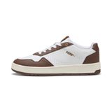 PUMA Court Classic sneakers, Wit/Goud/Bruin, Maat 40,5