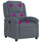 VidaXL Massagestoel verstelbaar fluweel donkergrijs
