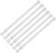Tiges de tension 18-28 cm sans tension de perçage poteau - Jeu de 6 - Tige extensible à ressort blanc réglable tringle à vêtements