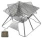 Barbecue à charbon portable - Acier inoxydable - 35 x 33,5 x 23 cm
