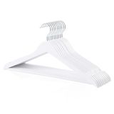 Amazon Basics Kleerhangers voor pakken, hout, set van 10, 44 cm, wit