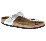 Birkenstock Gizeh - Teenslipper - Zilver - Normaal - Maat 43