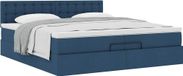 Prolenta Maison Exclusive - Ottomaans bedframe met matras, blauw, 200x200 cm, textiel