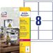 Avery-Zweckform L4715-20 Folie-etiketten 67.7 x 99.1 mm Polyester folie Wit 160 stuk(s) Permanent hechtend Laser