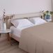 ECOMMERC3 Laken, 160 cm, 50% katoen, 50% polyester, aardekleur, Spaanse kwaliteit