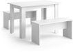 Vicco Sentio Eettafel set – 112 x 73.6 cm met 2 banken Wit