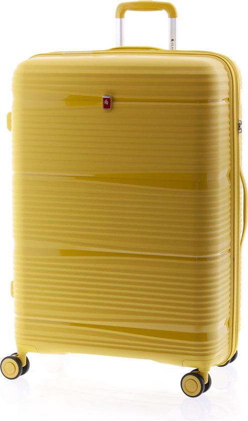 Gladiator Bionic Grote Koffer - 76 cm - 100/110 liter - Expandable - TSA slot - Eco Friendly Recyclebaar PP - Geel
