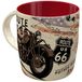 Nostalgic-Art Route 66 Bike Map Retro Koffiemok, 330 ml, cadeau-idee voor Amerikaanse fans, keramische mok, vintage design