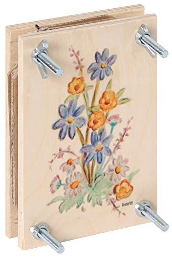 Bartl 111370 Houten Bloemenpers - 15 cm x 10 cm - Kleurrijk - Topkwaliteit - Made in Germany