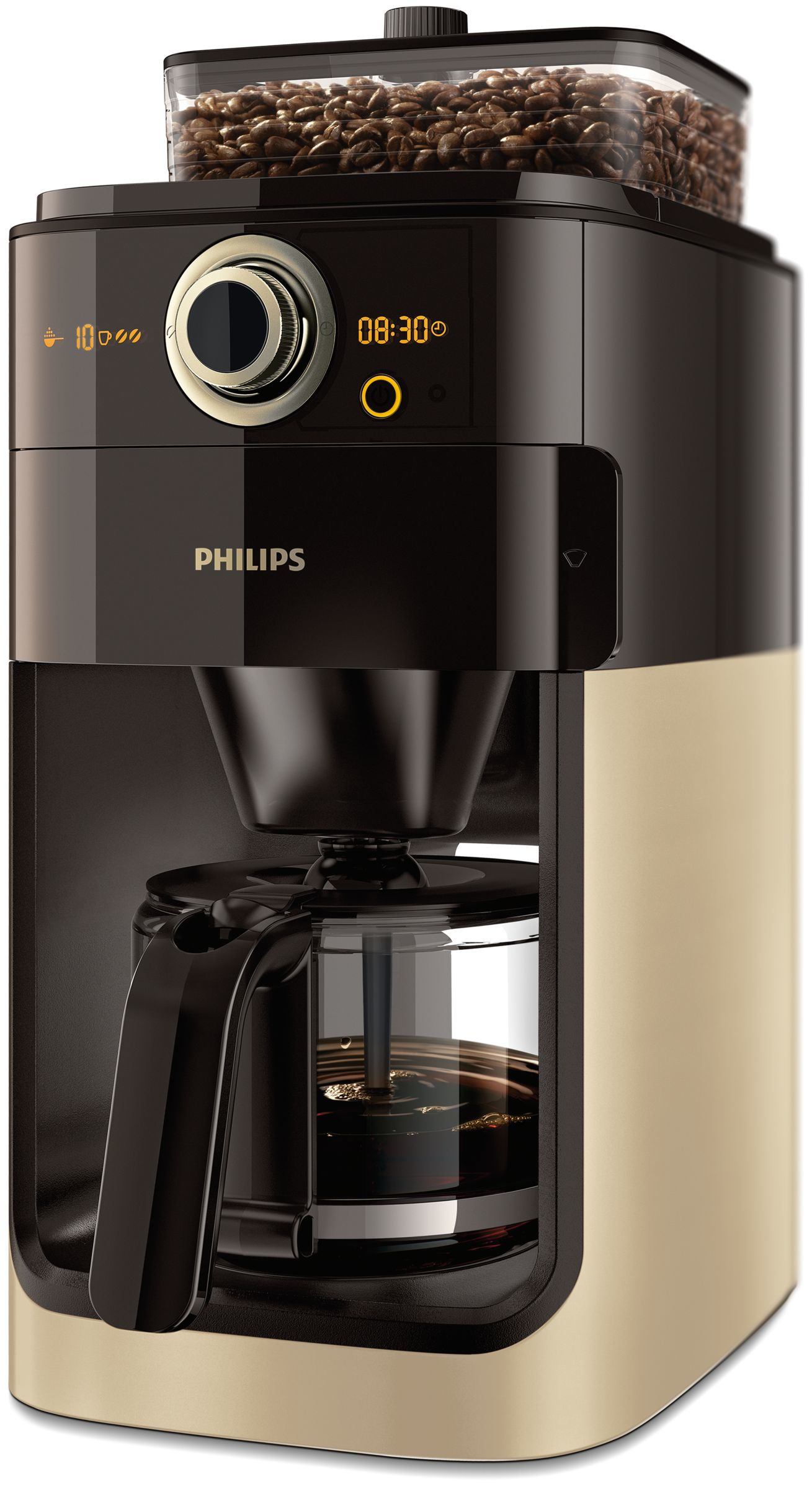Philips Koffiezetapparaat met ge&#239;ntegreerde koffiemolen en timer