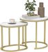 HOMCOM Salontafelset - Staal - 50x50x50,5 cm - Goud