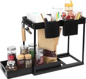 Famanu - Onder de gootsteen opslag keuken organizer opslag, 2-laags uittrekbare keuken onder de gootsteen organizer, schuivende lade keuken kast plank organizer voor badkamer keuken opbergkast aanrecht