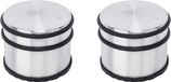 BRASQ Set de 2 Butoirs de porte - Inox - 1,1 Kg - Intérieur et Extérieur - ⌀9 x 7,5 cm