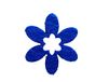 Petra's knutsel-News A-BLF1516-50 strooidecoratie, 100 x bloem 40mm, vilt/donkerblauw