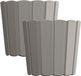 Prosperplast Set van 4x wood-look plantenpot/bloempot kunststof dia 16.5 cm steengrijs