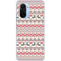 1001 coques Rendier Siliconen Hoesje compatibel met Xiaomi Poco F3, Xiaomi Poco F3 Pro Kersttrui Rendier