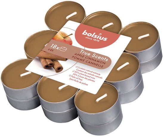 Bolsius - True Scents - Apple Cinnamon Geurtheelichten - 18 stuks