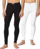 Timone Heren Thermobroek - Sport - Sporbroek - Lang - Katoen - TI-TI30-127 - 2-pack Zwart/Wit - M