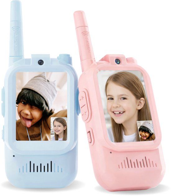 TinyPlay - Video Walkie Talkie voor kinderen - 2 stuks - Blauw/Roze