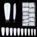 Carehabi Kunstnagels, 500 stuks, acryl, transparant, Amerikaanse nagelset, met opbergkoffer voor manicurestudio's en doe-het-zelf, nagelkunst thuis, 10 maten (wit)