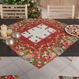 PETTI Artigiani Italiani - Kersttafelloper, tafelloper voor de kerstkeuken, tafelloper 90 x 90 cm, tafelkleed soldaten, 100% Made in Italy