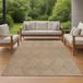 Tapis aspect jute, adapté à un usage intérieur et extérieur, polyvalent, couleur beige/brun, dimensions : 160 x 220 cm