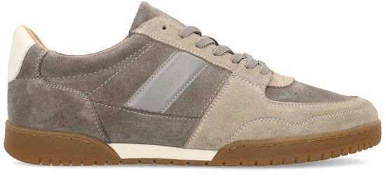 Manfield Heren Grijze Suède Sneakers Maat 42