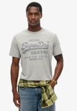 Superdry Klassiek Heritage T-shirt Heren XL Ash Grey Marl