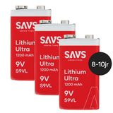 SAVS S9VL 9V pile lithium - 3-pack