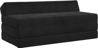 vidaXL Vouwbare Sofa Bed Zwart Stof 120 x 60 x 49 cm
