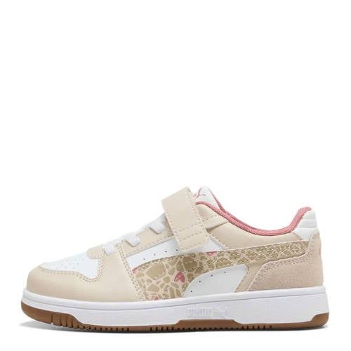 Puma Rebound Slam sneakers met panterprint - ecru/wit
