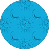 Bonateks Ronde digitaal bedrukte muismat, antislip onderkant, voor kantoor en thuis, diameter: 22 cm