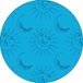 Bonateks Ronde digitaal bedrukte muismat, antislip onderkant, voor kantoor en thuis, diameter: 22 cm