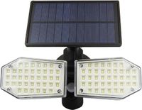 Projecteur d'extérieur sans marque à double tête avec détecteur de mouvement à énergie solaire, 78 LED