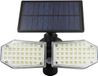Projecteur d'extérieur sans marque à double tête avec détecteur de mouvement à énergie solaire, 78 LED