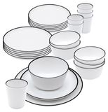 Merkloos Melamine Campingservies Set voor 4 Personen