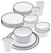 Merkloos Melamine Campingservies Set voor 4 Personen