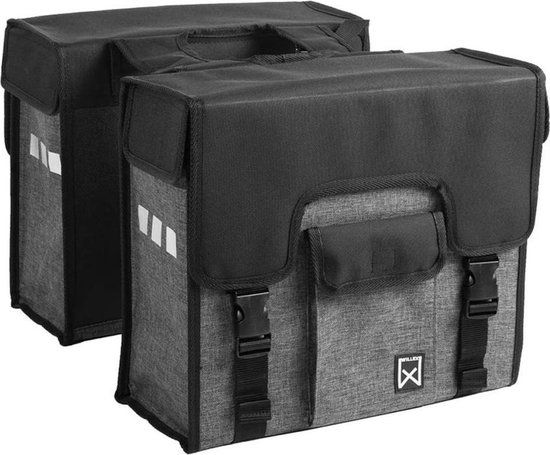 Willex Fietstas 38 L zwart en grijs 10613