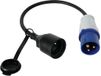 Perel Câble adaptateur - H07RN-F 3G1.5 - 0,4 m - 16 A - 3680 W - CEE vers type E - Caoutchouc - Bleu
